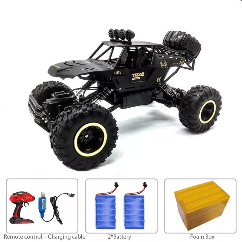 ÆLECTRONIX Black 2B Metal 1:12/1:16 4WD RC Car With Led Lights