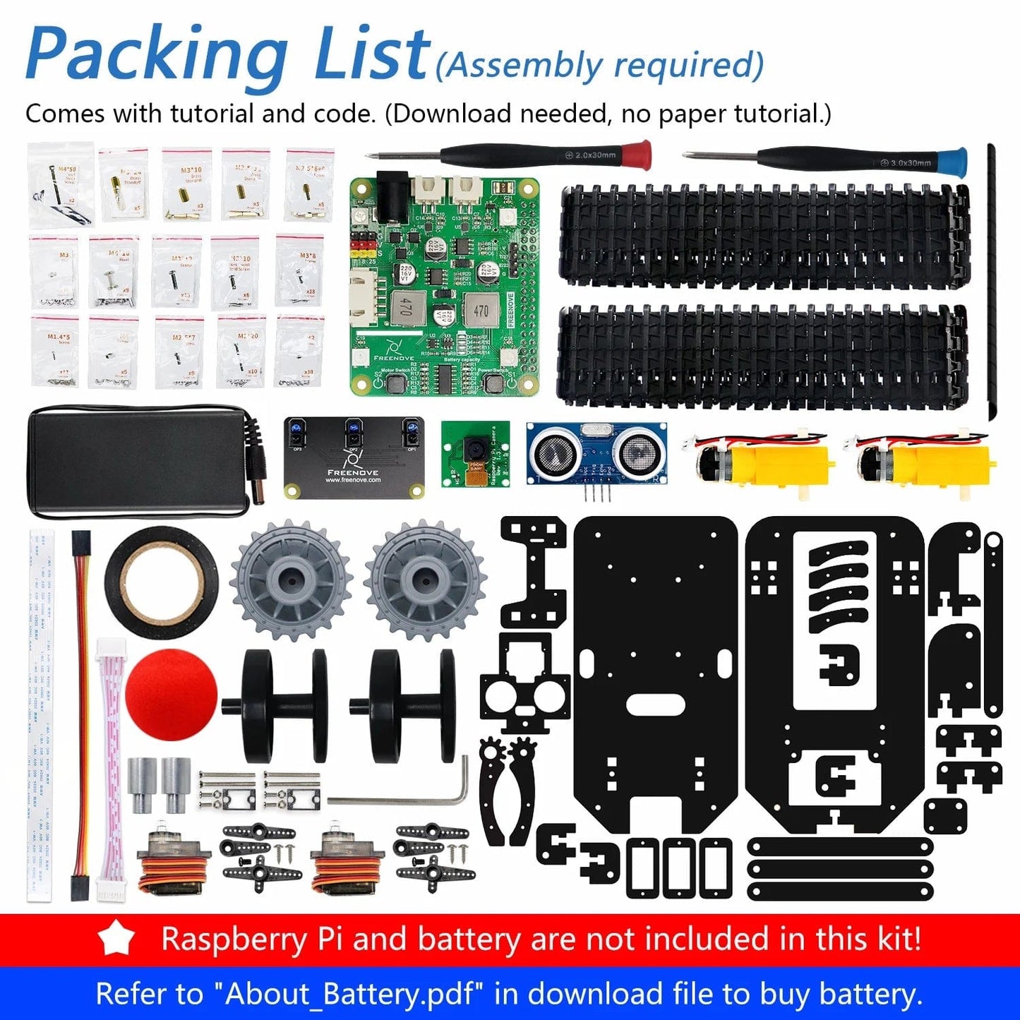ÆLECTRONIX FREENOVE Robot Kit With Line Tracking