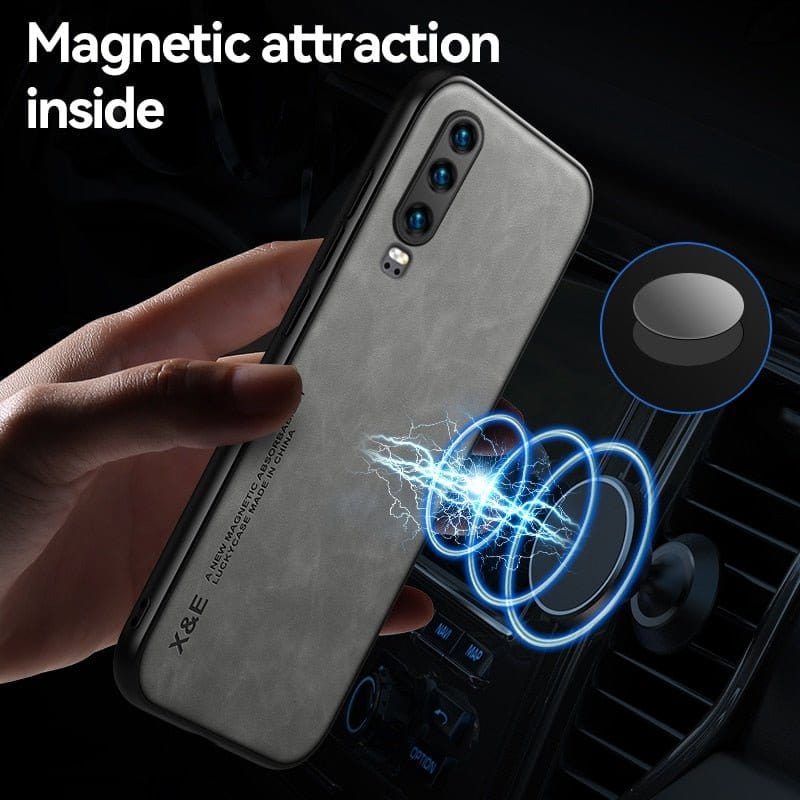 ÆLECTRONIX Leather Magnetic Case For Huawei P30