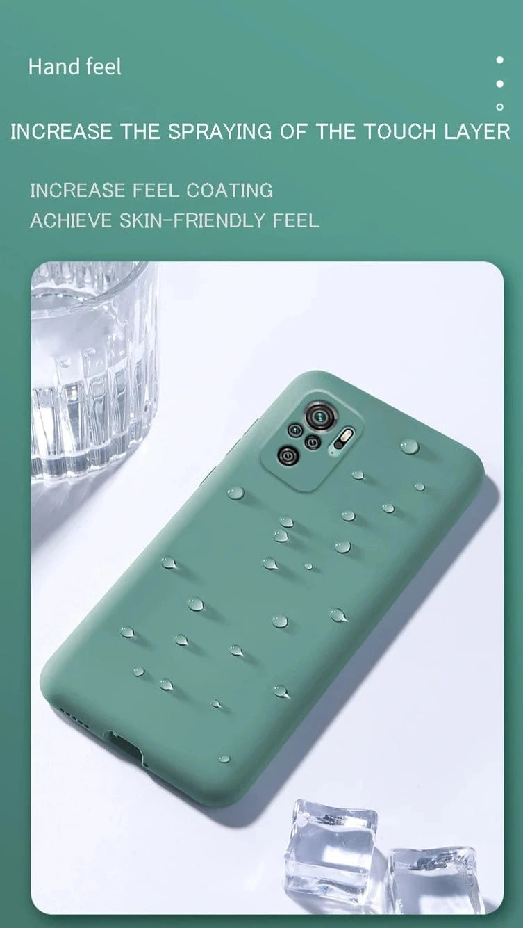 Liquid Silicone Phone Case For Xiaomi Redmi Note 10