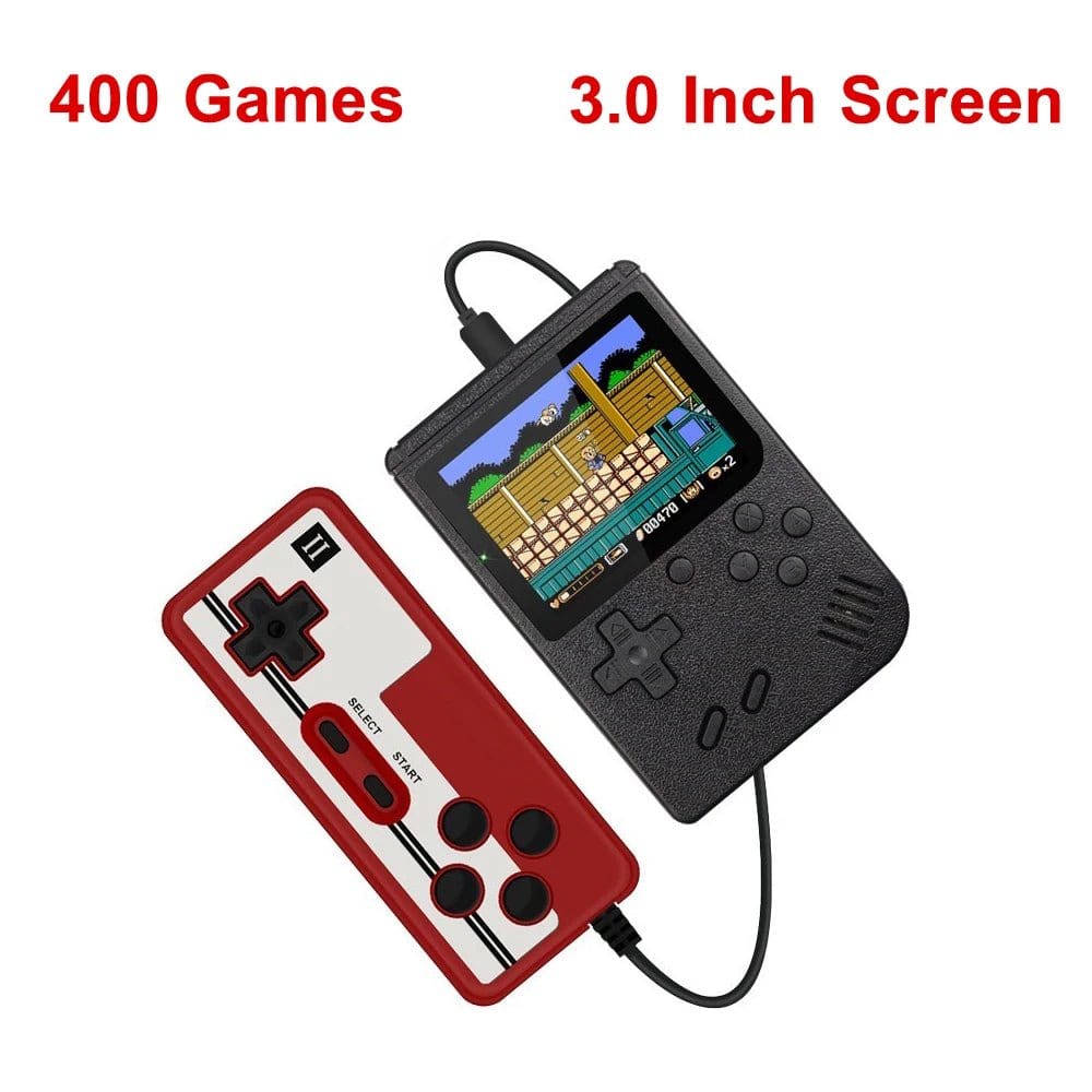 ÆLECTRONIX 3.0 Black with Gamepad Retro Portable Mini Handheld Console With 400 Games Built-in
