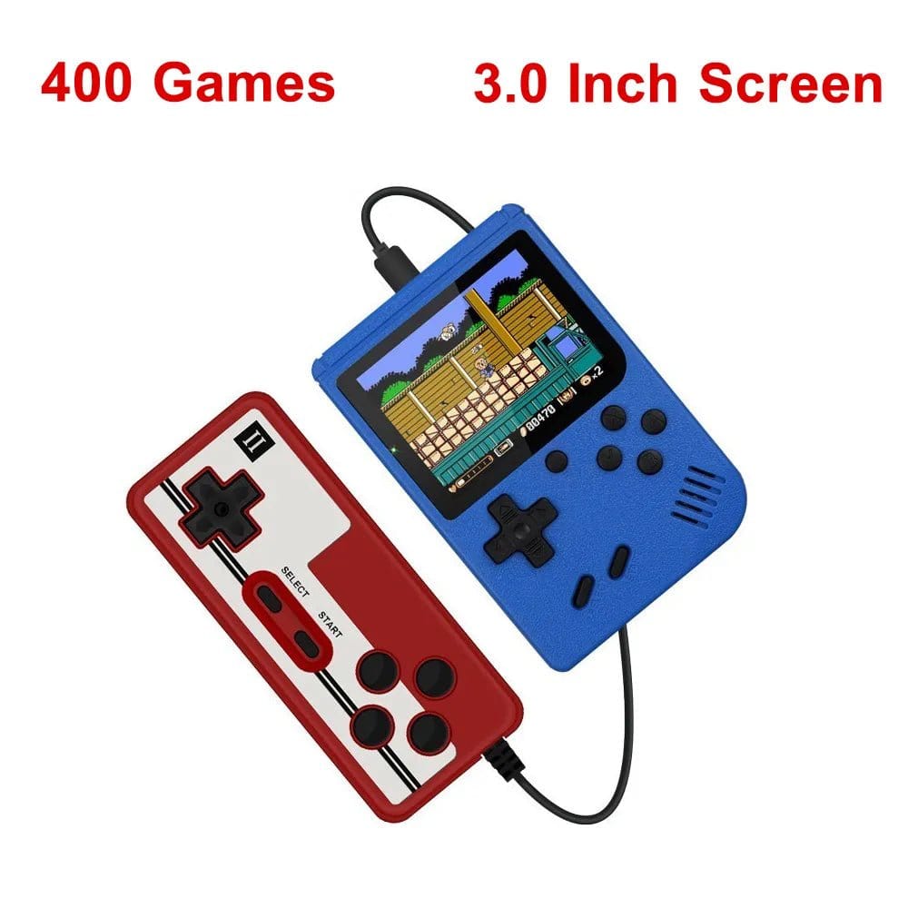 ÆLECTRONIX 3.0 Blue with Gamepad Retro Portable Mini Handheld Console With 400 Games Built-in