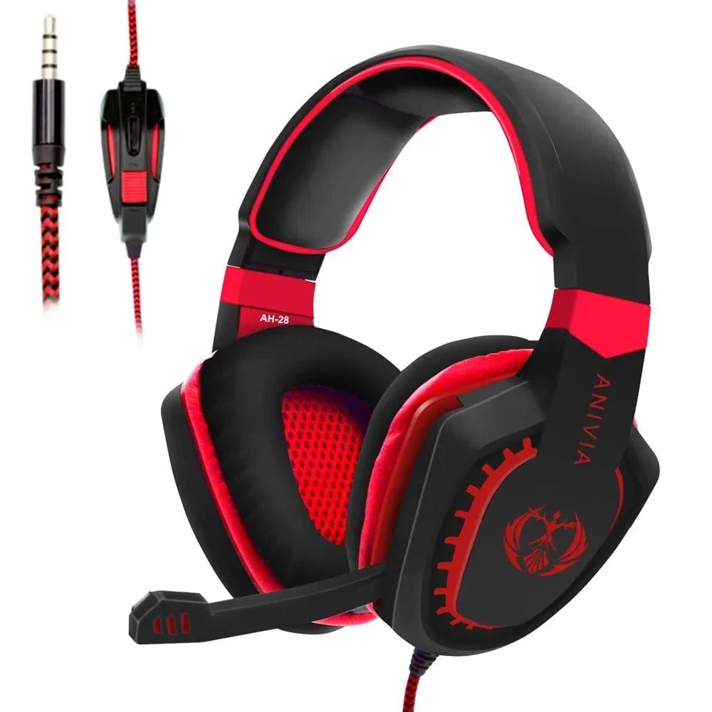 ÆLECTRONIX AH28 Red ANIVIA Wired Gaming Headset for PC/PS4/PS5/XBOX