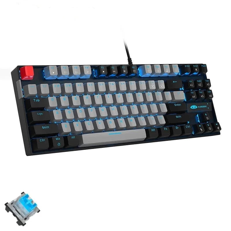 ÆLECTRONIX BlackGrey(Blue) MageGee Mechanical Gaming Keyboard Wired