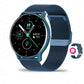 ÆLECTRONIX Blue Mesh Belt / Bluetooth Call Smart Watch AMOLED Display