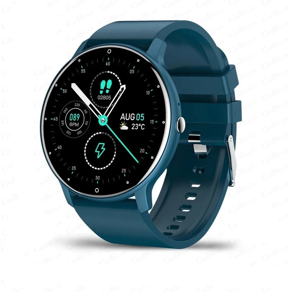 ÆLECTRONIX Blue Silicone Band / Bluetooth Call Smart Watch AMOLED Display