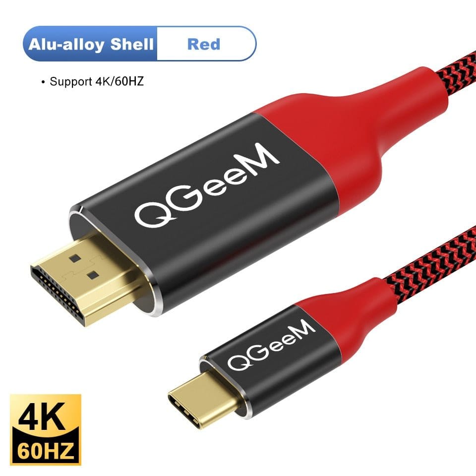 ÆLECTRONIX cables Red (Normal Connector) / 1.2 m USB C to HDMI Cable 4K