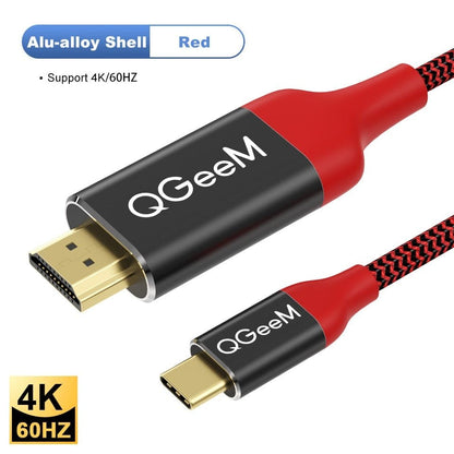 ÆLECTRONIX cables Red (Normal Connector) / 1.2 m USB C to HDMI Cable 4K