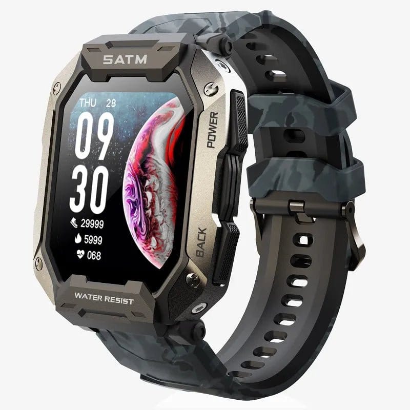 ÆLECTRONIX Camouflage Black LIGE Bluetooth Smart Watch