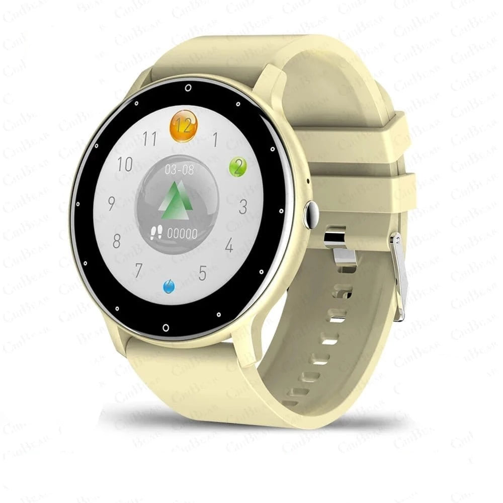 ÆLECTRONIX Golden Silicone Band / Bluetooth Call Smart Watch AMOLED Display