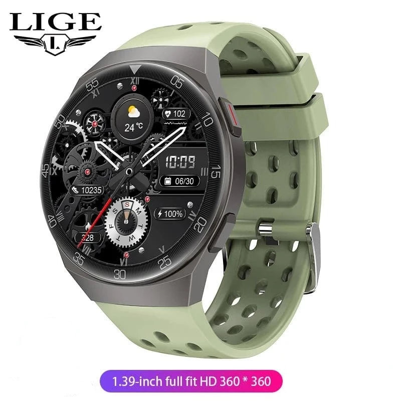 ÆLECTRONIX Green LIGE Fashion Smart Watch Waterproof