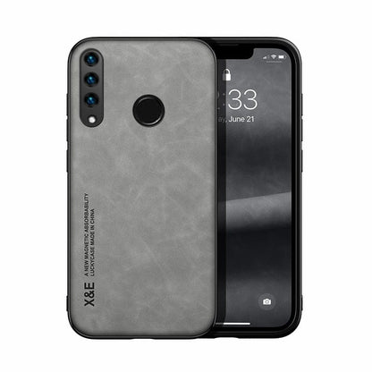 ÆLECTRONIX Huawei P30 / Light Gray Leather Magnetic Case For Huawei P30