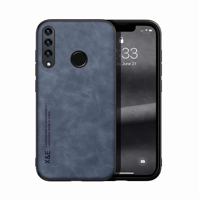 ÆLECTRONIX Huawei P30 / Peak Blue Leather Magnetic Case For Huawei P30