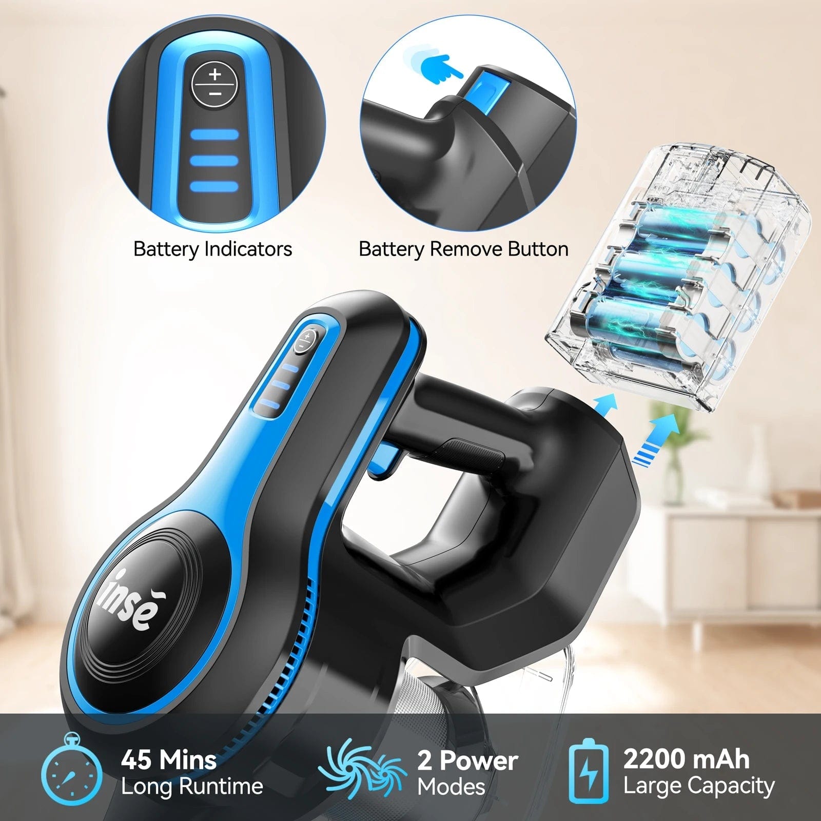 ÆLECTRONIX INSE Wireless Vacuum Cleaner