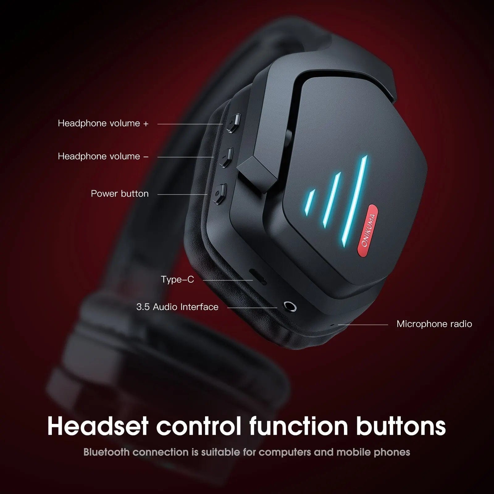 ÆLECTRONIX ONIKUMA Wireless Headset For PC/PS5