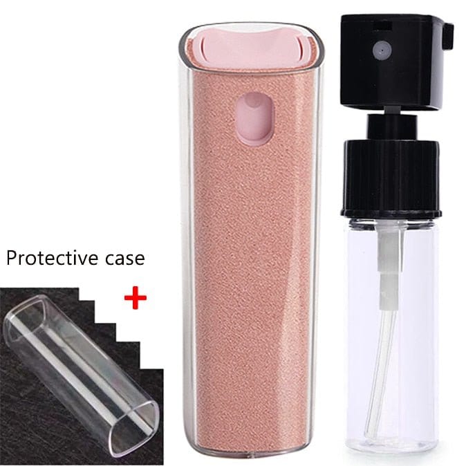 ÆLECTRONIX Pink/Case 2in1 Microfiber Screen Cleaner Spray