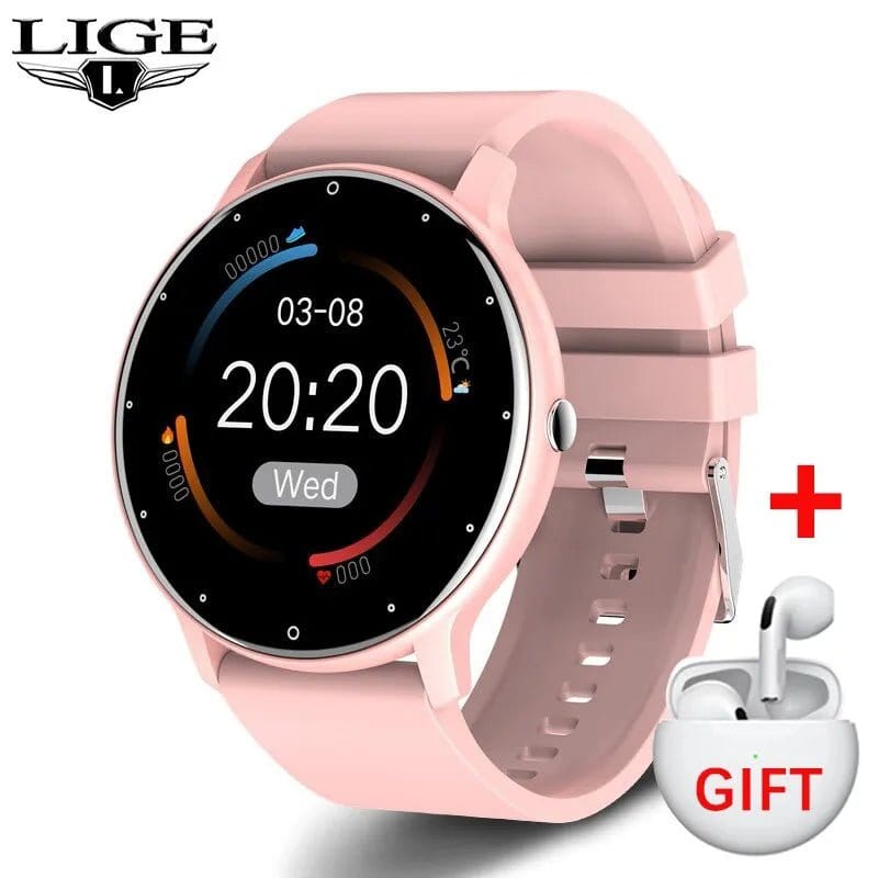 ÆLECTRONIX Pink LIGE Smart Watch + Headphones