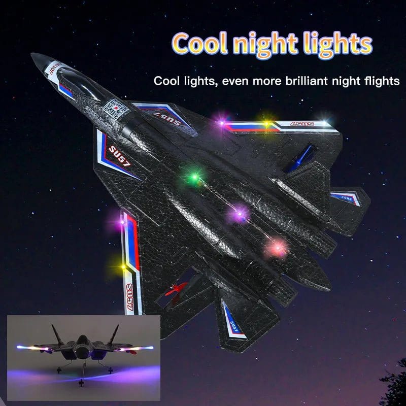 ÆLECTRONIX RC Aircraft SU57 2.4G With LED Lights