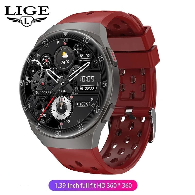 ÆLECTRONIX Red LIGE Fashion Smart Watch Waterproof