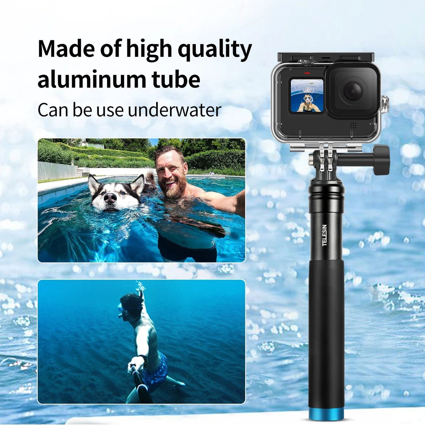 ÆLECTRONIX TELESIN Selfie Stick For GoPro and Smartphone