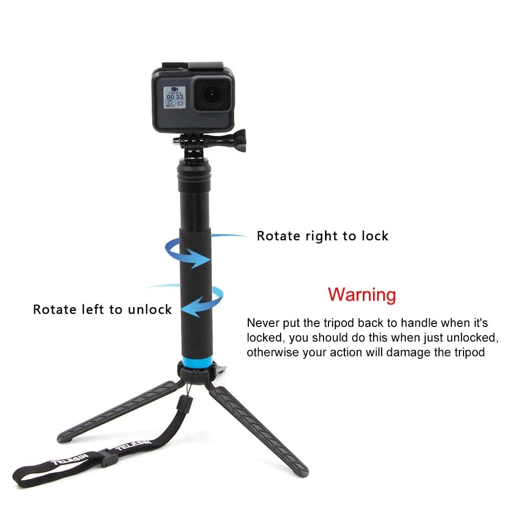 ÆLECTRONIX TELESIN Selfie Stick For GoPro and Smartphone