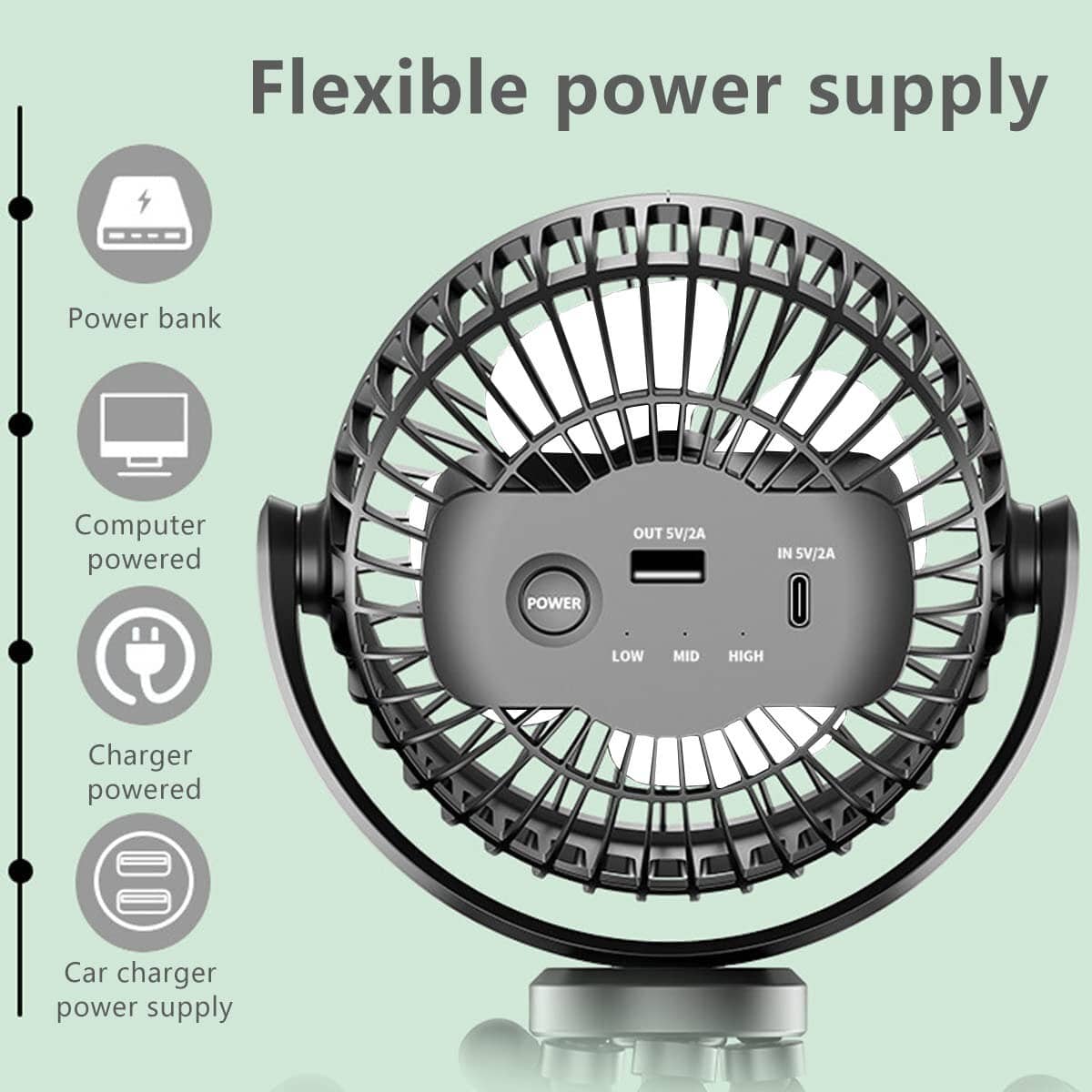 ÆLECTRONIX USB Desktop Folding Fan