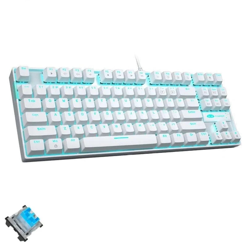 ÆLECTRONIX White(Blue) MageGee Mechanical Gaming Keyboard Wired